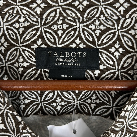 Talbots Woman's Size 14W Petites Stretch Blazer 3/4 Sleeve Single Button - Picture 3 of 6